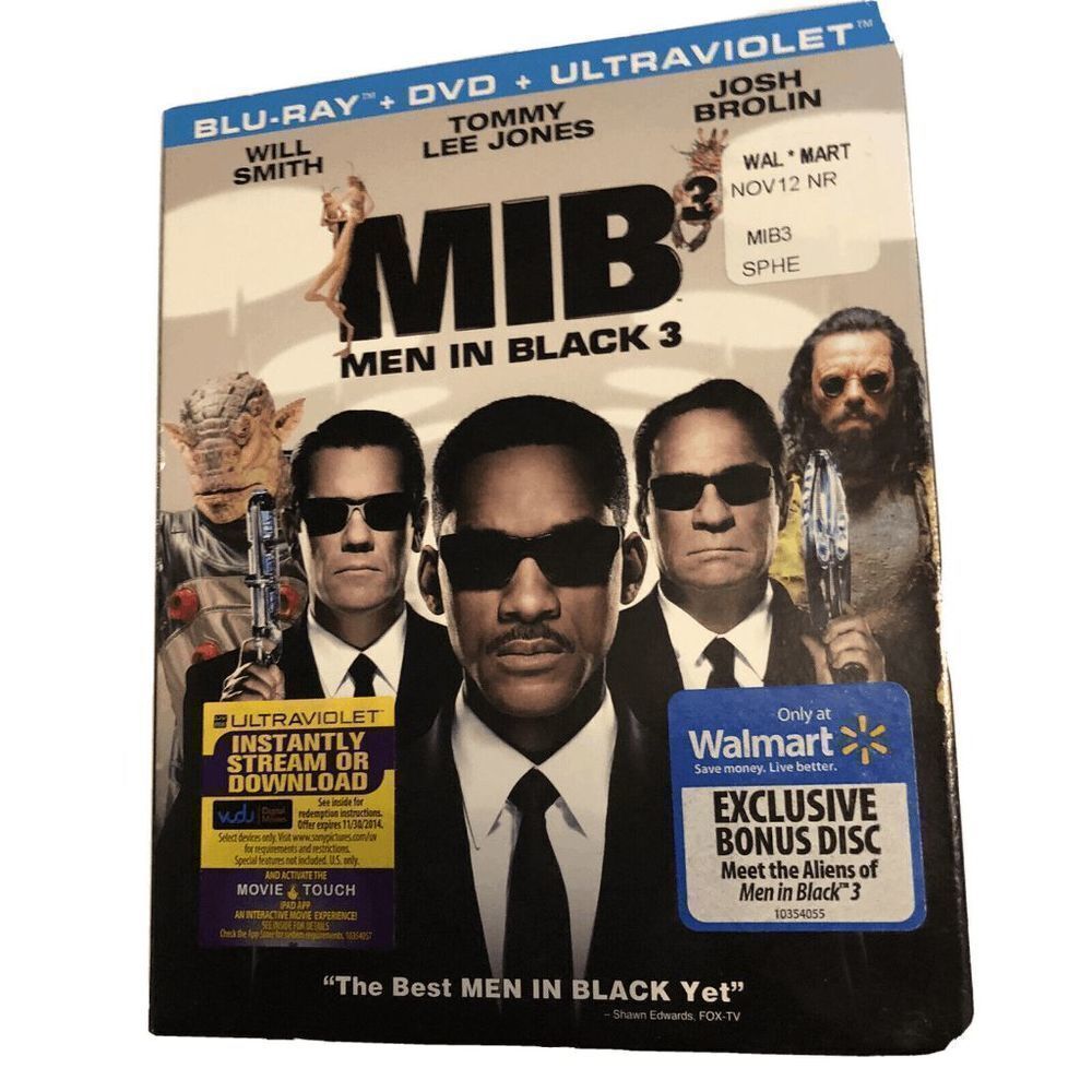 Men in Black 3 (Blu-ray/DVD, 2012, 2-Disc Set